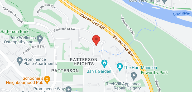 map of 44 Patterson Crescent SW